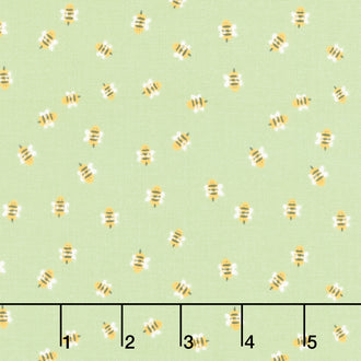 Homemade - Bumble Bees Sage Yardage