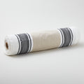 Easy Living Toweling - Wide Stripe Flax Black 18" Wide Toweling Yardage