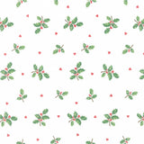 Cardinal Christmas - Holly Toss White Multi Yardage Primary Image