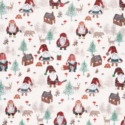 Lumberjack Gnomes - Lumberjack Gnomes Cream Yardage