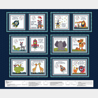 Little Readers - Moon and Back Book Teal Panel