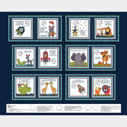 Little Readers - Moon and Back Book Teal Panel