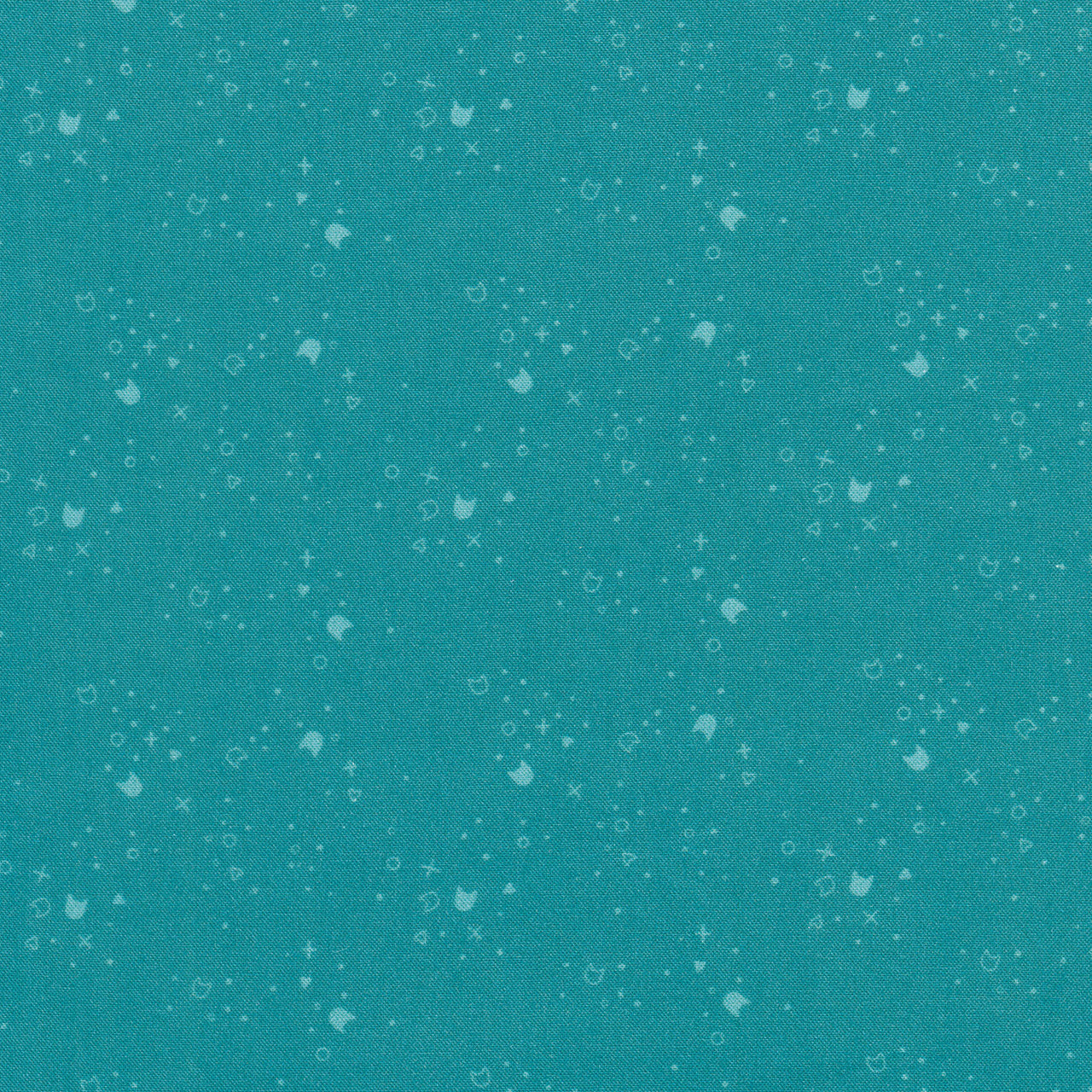 Kitty Litter - Teal Yardage Primary Image