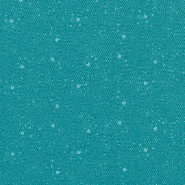 Kitty Litter - Teal Yardage Primary Image
