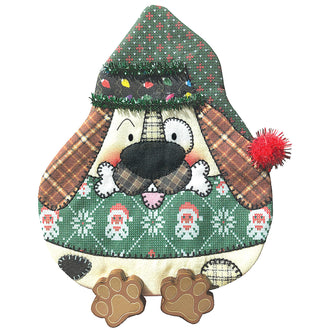 Brown Puppy Ugly Sweater Air Mail Ornament Kit
