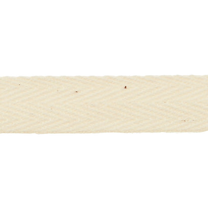1/2" Cotton Twill Tape - Ivory