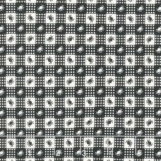 Owl-o-Ween - Spider Gingham Midnight Yardage