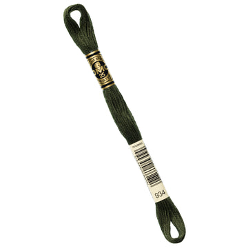 DMC Embroidery Floss - 934 Black Avocado Green Primary Image