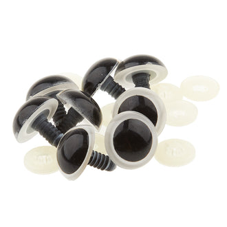 Plastic Safety Eyes - 30mm White - 4 Pairs