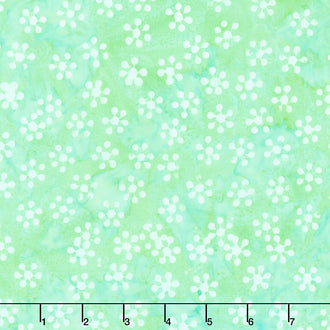 Winter Wonder Batiks - Flurries Citrus Green Yardage