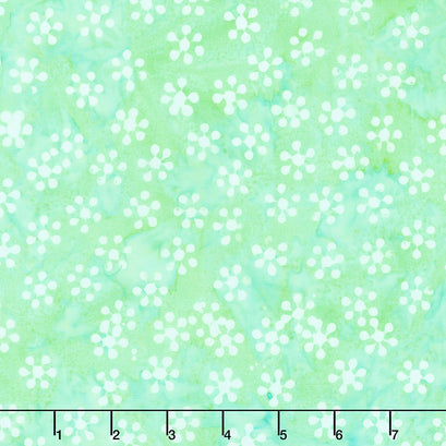 Winter Wonder Batiks - Flurries Citrus Green Yardage