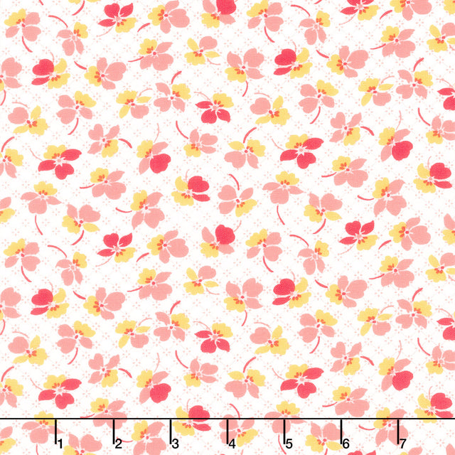 Franny’s Flowers - Floral Net Pink Yardage Primary Image