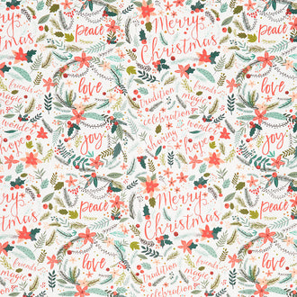 Christmas Squad - Christmas Tidings Ivory Yardage