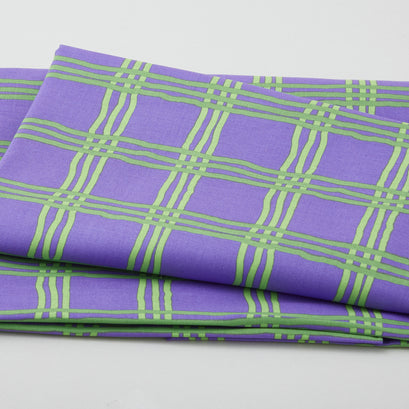 New Leaf - Leaf Plaid Purple 2 Yard Cut
