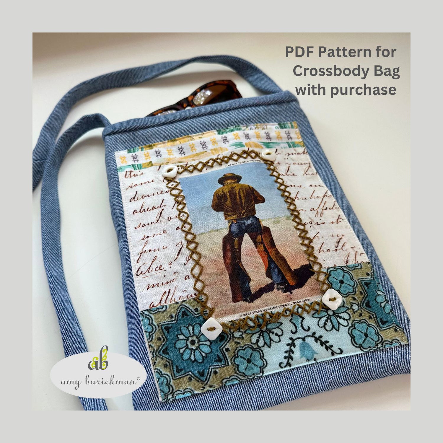 Treasured Threadz™ Western Rodeo Collage Panel