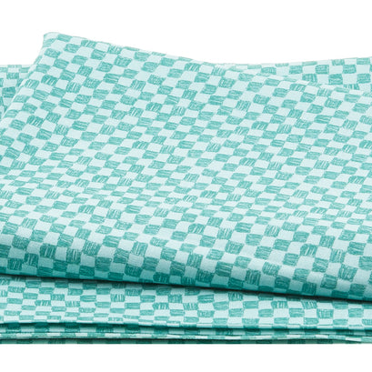 Sew Seeds of Love - Textured Checks Aqua 2 Yard Cut