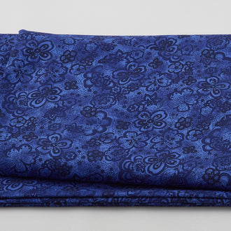 Isadora - Tonal Floral Navy 108" Wide 3 Yard Cut