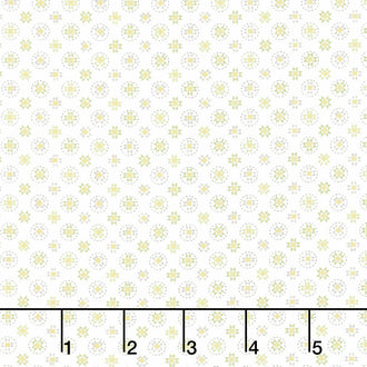 Buttercup and Slate - Stitched Stars Cloud Yardage