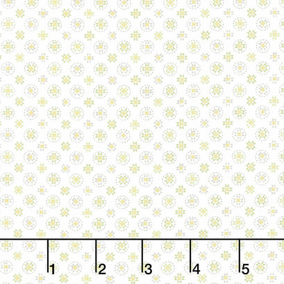 Buttercup and Slate - Stitched Stars Cloud Yardage
