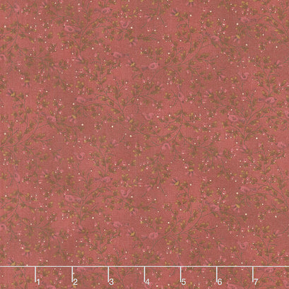 Froth and Bubble - Bird Vines Red Yardage