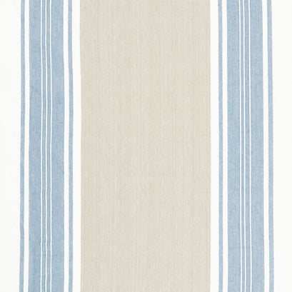 Easy Living Toweling - Wide Stripe Flax Sky 18" Wide Toweling Yardage