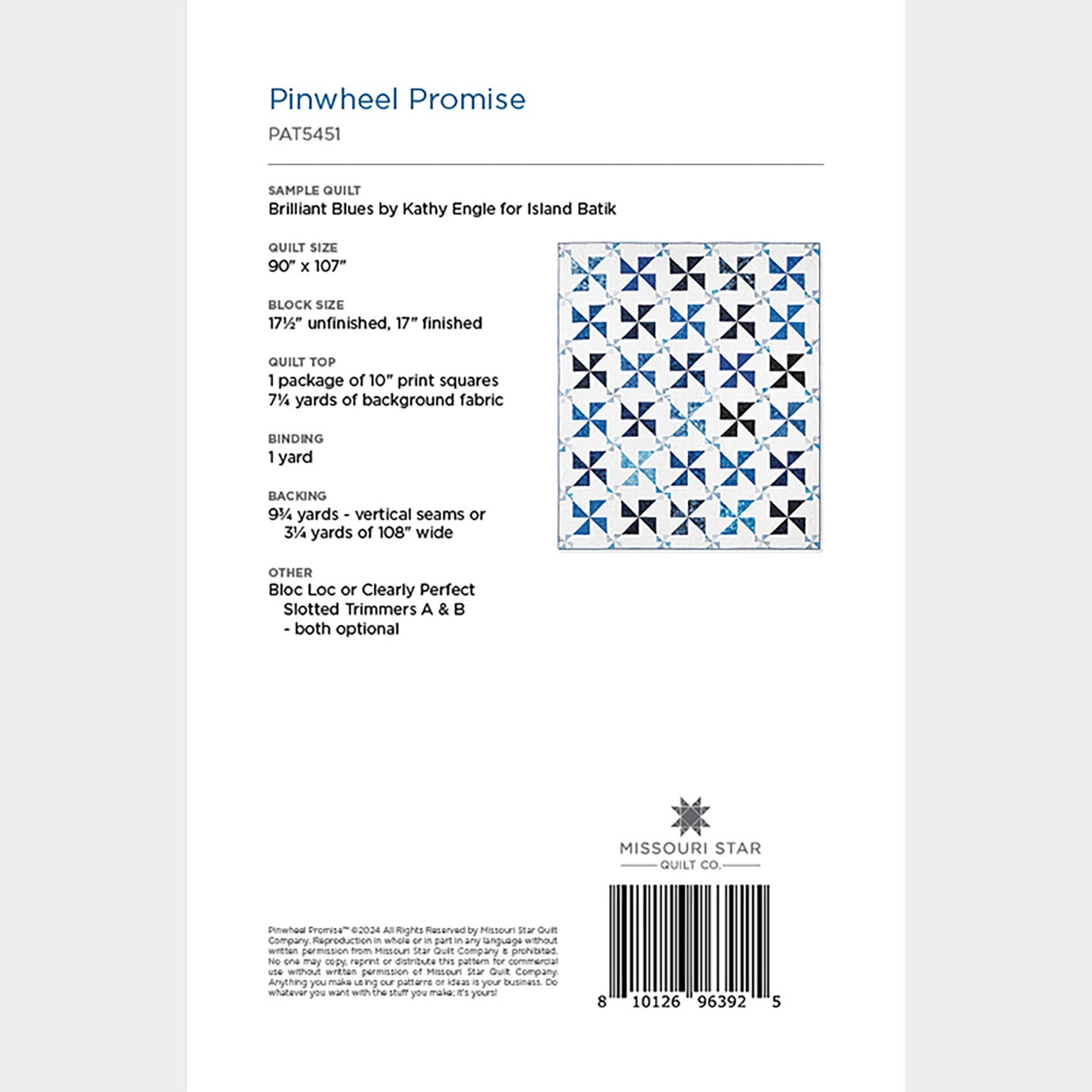 Pinwheel Promise Quilt Pattern by Missouri Star Alternative View #1