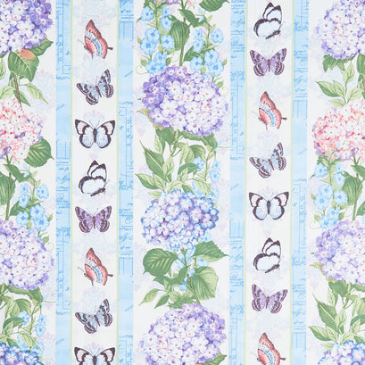 Hydrangea Mist - Hydrangea Repeating Stripe Multi Yardage