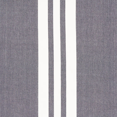 Vista Toweling - Three Stripe Indigo 18" Wide Toweling Yardage