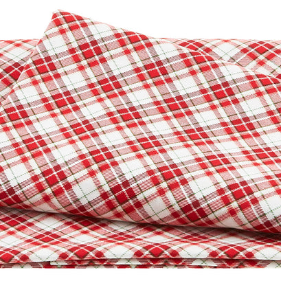 Timber Gnomies Tree Farm - Bias Plaid Red/White 2 Yard Cut