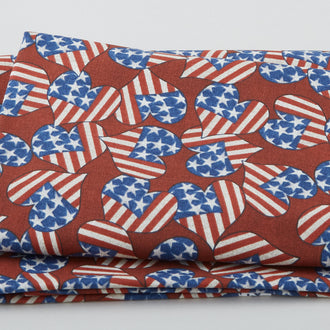Hometown America - Hearts Red 2 Yard Cut