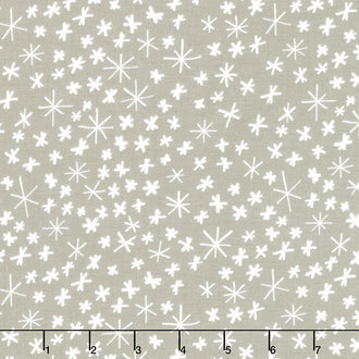 Nice Ice Baby - Snowflakes Gray Yardage