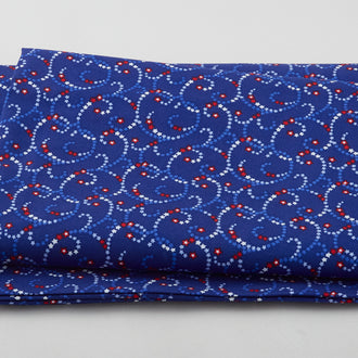 Americana - Dotted Swirl Patriotic 108" Wide 3 Yard Cut
