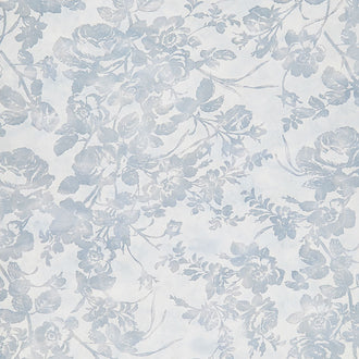 La Vie En Rose - Floral Faded Denim Yardage