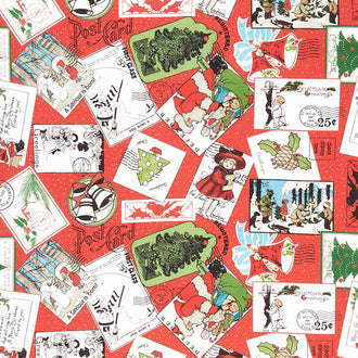 Nicholas - Christmas Posts Red Yardage