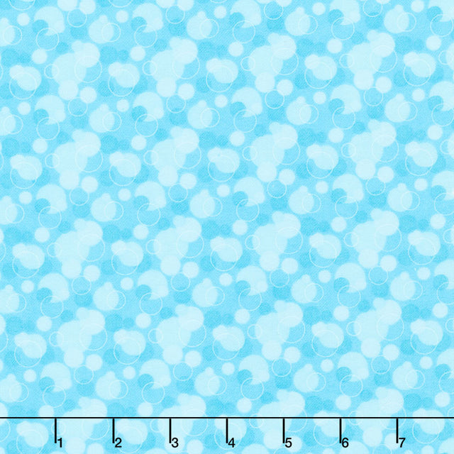 Comfy Flannel® - Bubble Dots Aqua Yardage Primary Image