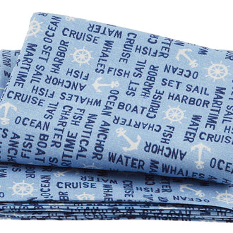 At The Helm - Word Toss Light Blue 3 Yard Cut
