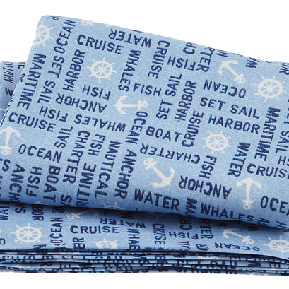 At The Helm - Word Toss Light Blue 3 Yard Cut