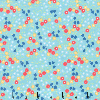 Forget-Me-Not - Ditsy Floral Slate Yardage