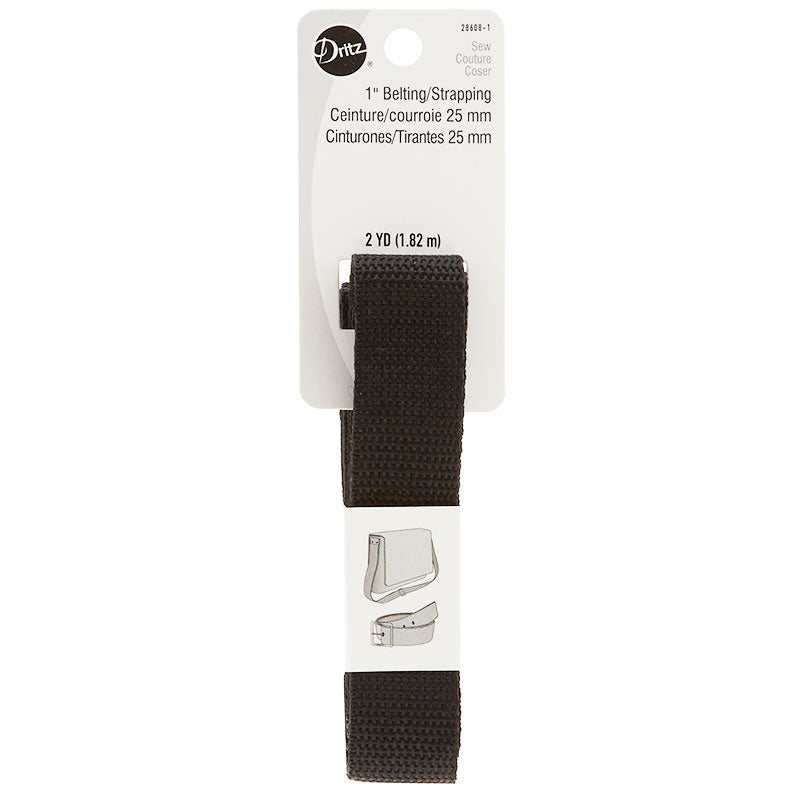 1" Polypro Purse Strapping - Black Primary Image