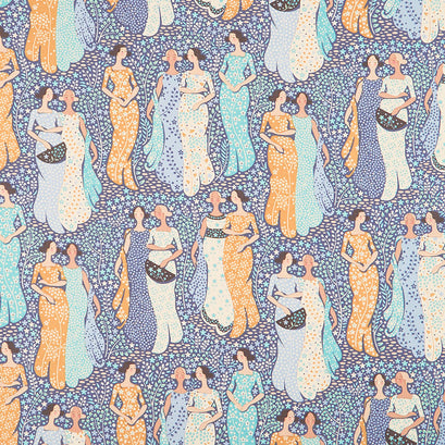 Hometown - Friendly Gathering Blue Yardage