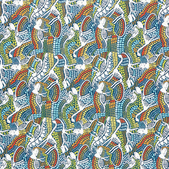 Stomp Stomp Roar - Fossil Teal Yardage