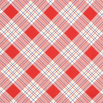 Sweet Melodies - Plaid Red Yardage