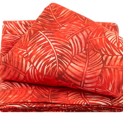 Wilmington Essentials - Palm Leaves Red 108" Wide 3 Yard Cut