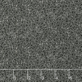 Nightfall - Mini Vine Black Cream Yardage