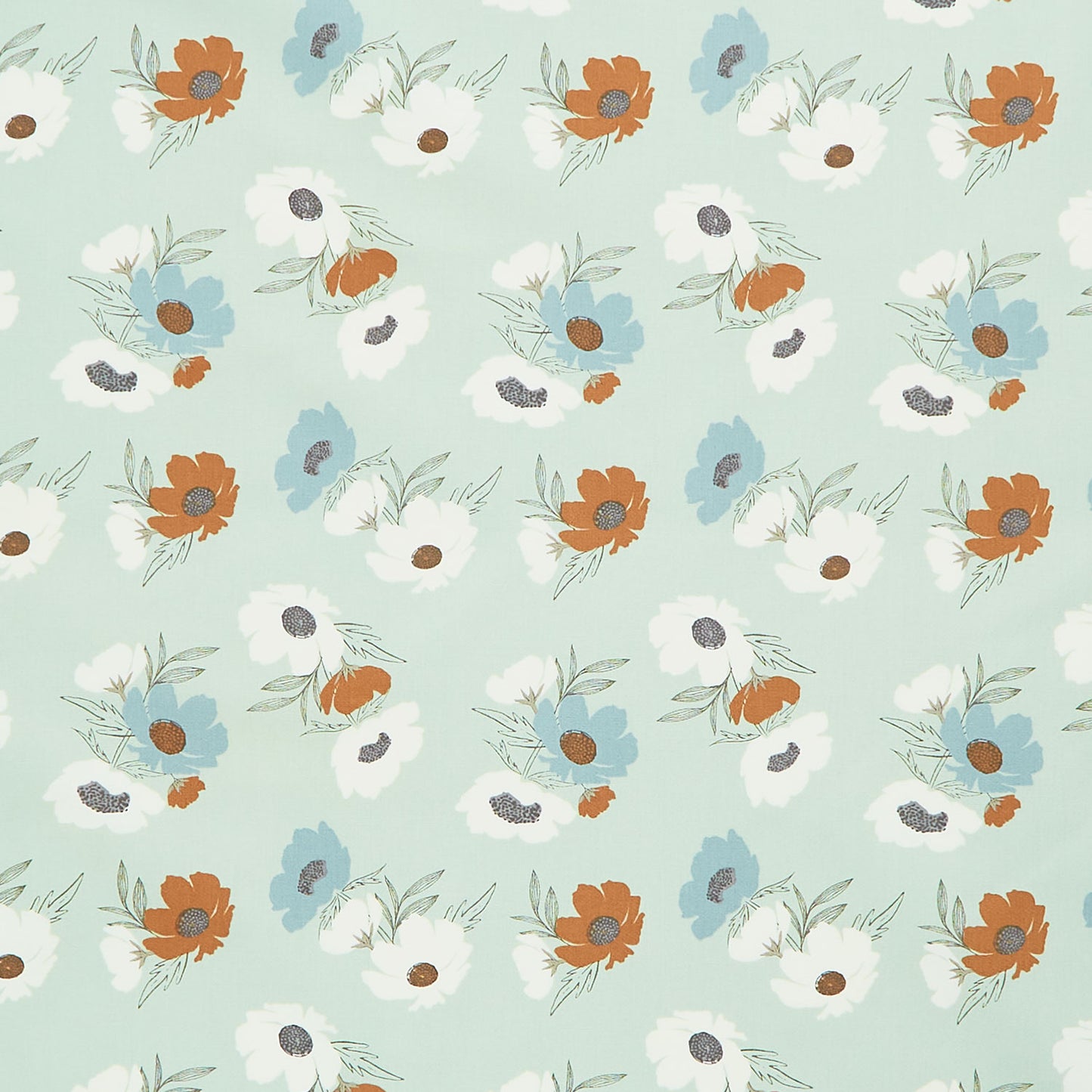 Woodland and Wildflowers - Bold Bloom Pale Mint Yardage Primary Image