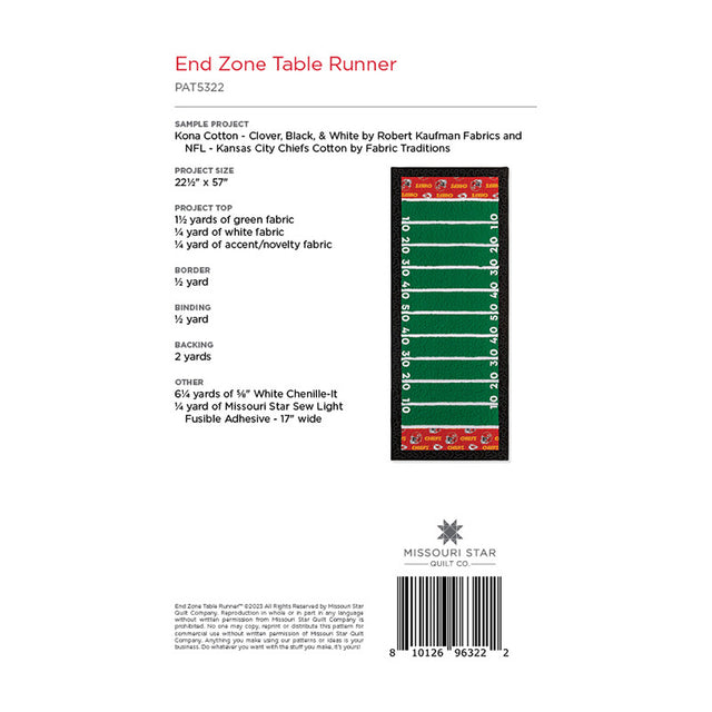 End Zone Table Runner by Missouri Star