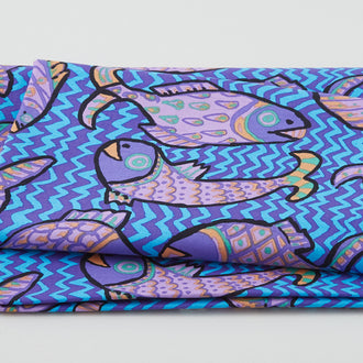 Kaffe Fassett - August 2021 Koi Polloi Blue 2 Yard Cut