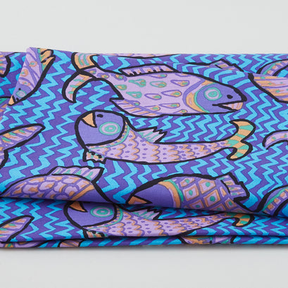 Kaffe Fassett - August 2021 Koi Polloi Blue 2 Yard Cut