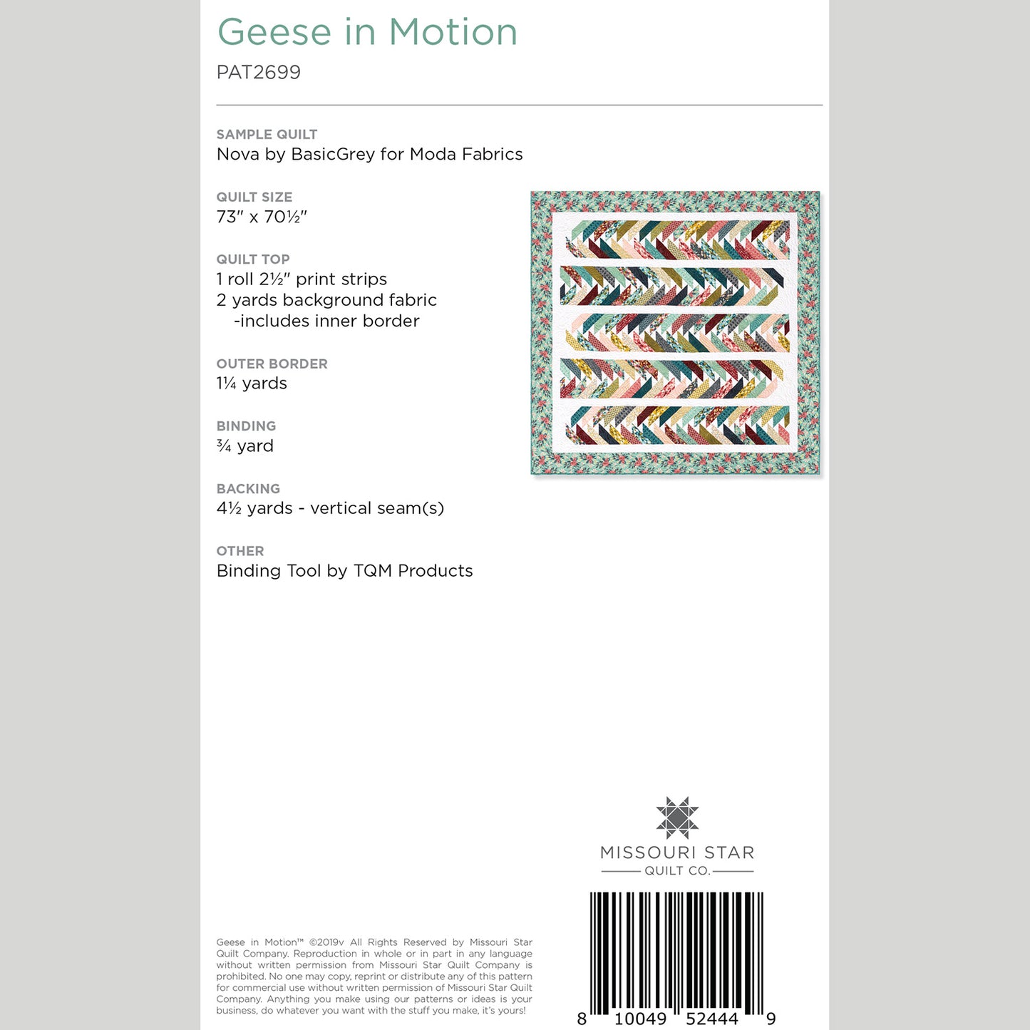 Digital Download - Geese in Motion Quilt Pattern by Missouri Star Alternative View #1