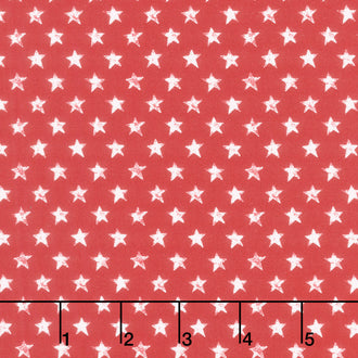 Old Glory - Star Spangled Red Yardage